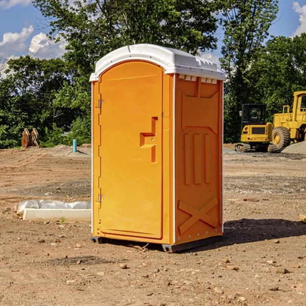 how often are the portable restrooms cleaned and serviced during a rental period in Hartley County